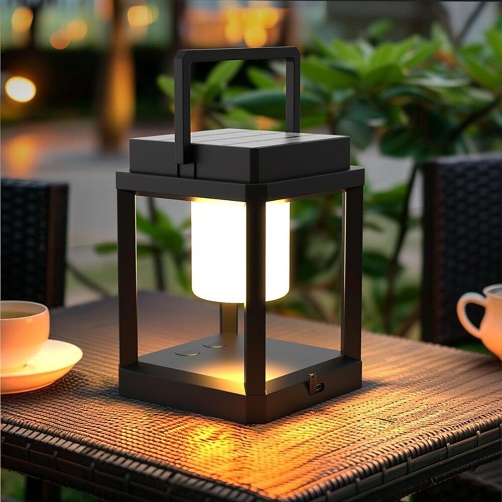 NEW Hanging Solar Table Lanterns Outdoor-Portable Rechargeable Solar Table Light
